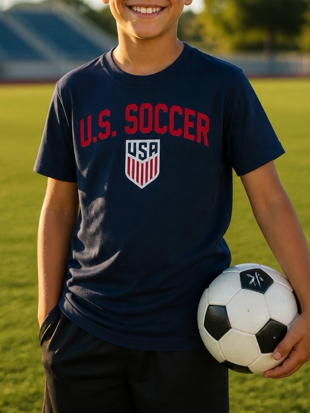 United States National Team USMNT USA Arch Over Logo Soccer Graphic Tee